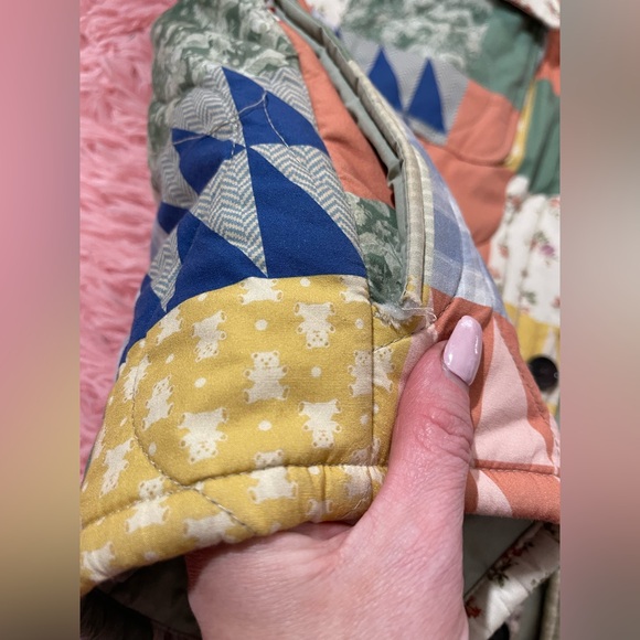 Teddy Fresh Patchwork Quilted Jacket Women’s Size XL Multicolor Cottagecore - Picture 7 of 7